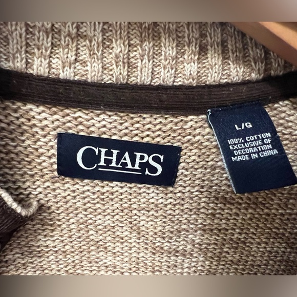 Chaps men’s brown knit sweater - L - Picture 6 of 6